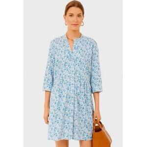 Tuckernuck Blue Floral Classic Ditsy Bluebell Calico Shirt Dress Sz M